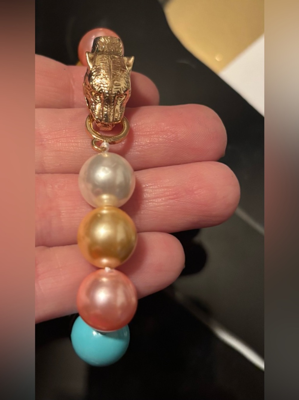 2 Faux Pearl Necklaces, Mermaid Brooch, & a Faux Pearl Bracelet #337 - Picture 10 of 11